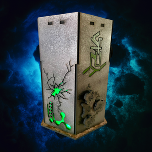 EARTHFALL: Alien Artifact | Alien Puzzle Box Escape Room Game | Hexagonal Interactive Mystery Box with LED Lights