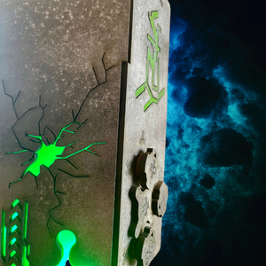EARTHFALL: Alien Artifact | Alien Puzzle Box Escape Room Game | Hexagonal Interactive Mystery Box with LED Lights