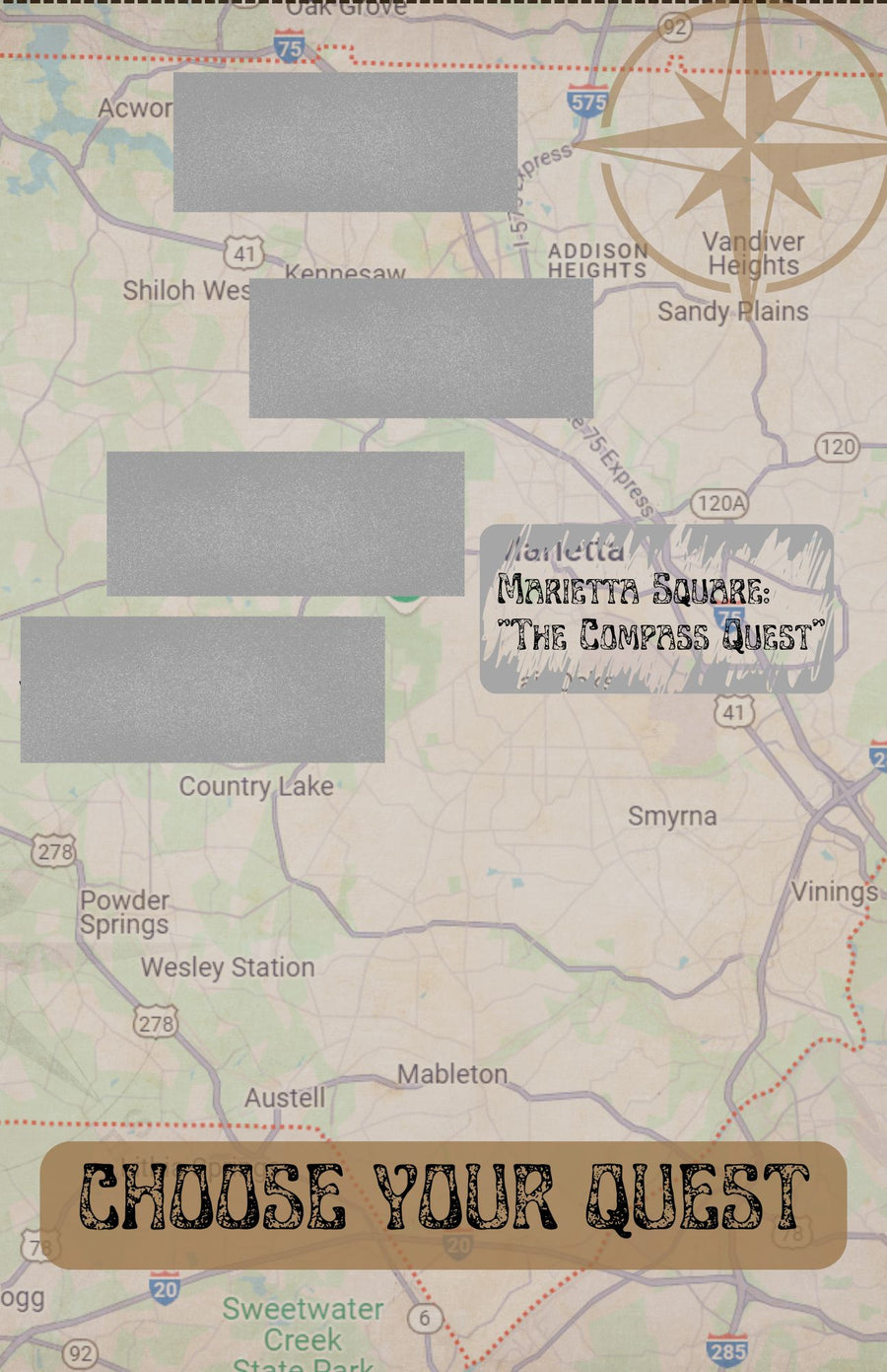 Choose Your Quest: Hidden Treasures of Cobb County GA - 5 Interactive Treasure Hunts in One Book